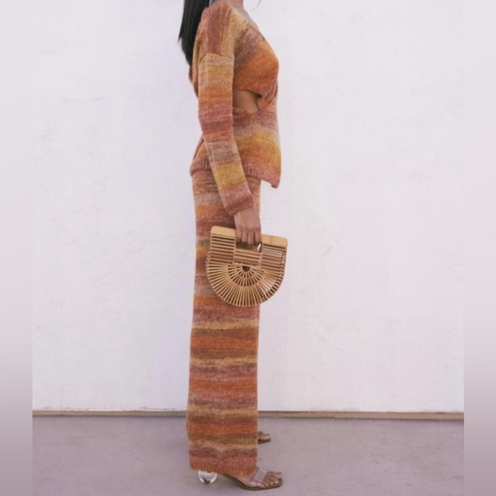 Cult Gaia Kora Knit Set Wide Leg Resort Matching Set S - Picture 12 of 15